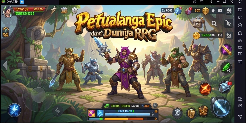 Tangkapan layar DAYA138 menampilkan momen menegangkan dalam pertarungan RPG.