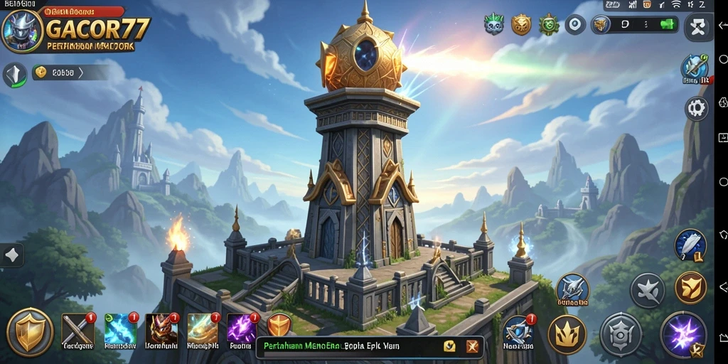 Tampilan gameplay GACOR77 yang seru dalam Tower Defense.
