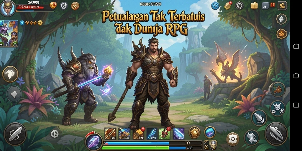 Tampilan gameplay GG999 yang memukau dalam petualangan RPG.