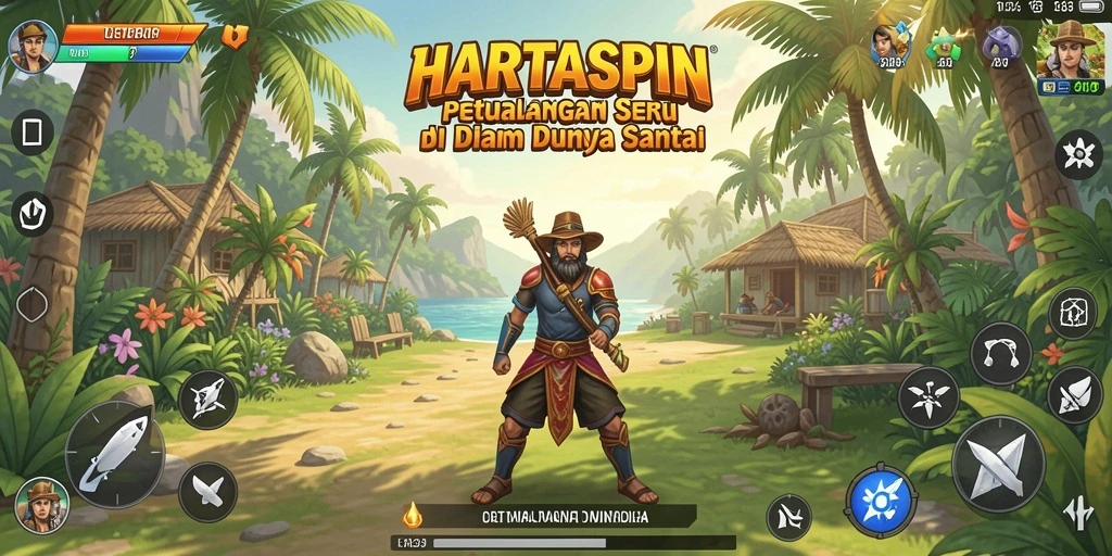 Tampilan gameplay HARTASPIN yang seru dan penuh warna.