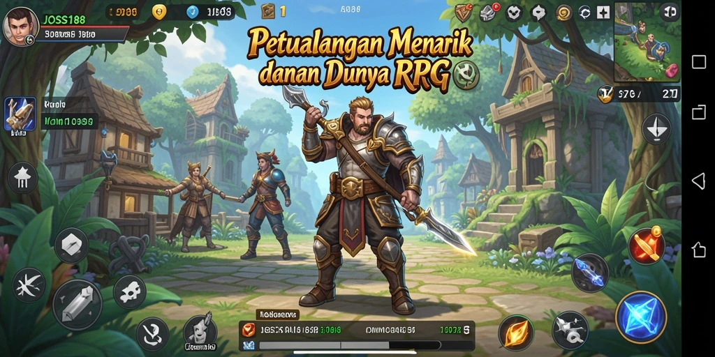 Tampilan gameplay JOSS188 yang mengagumkan dalam petualangan RPG.