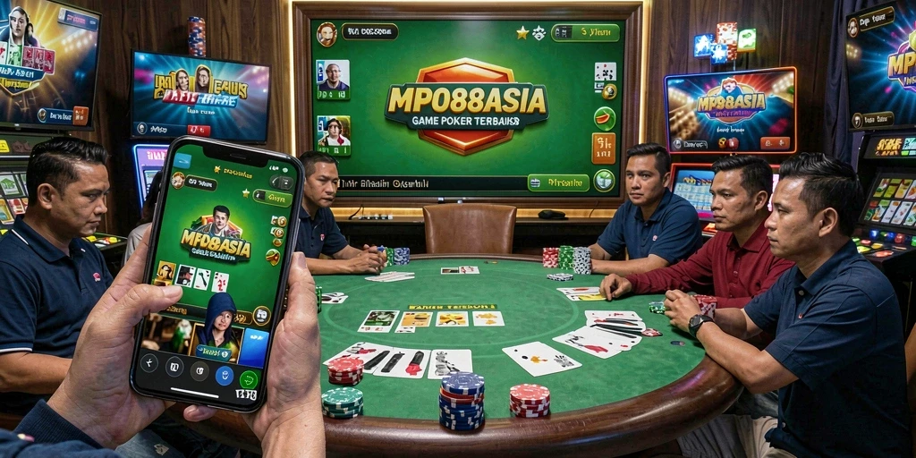 Tampilan menarik dari gameplay Poker di MPO88ASIA.