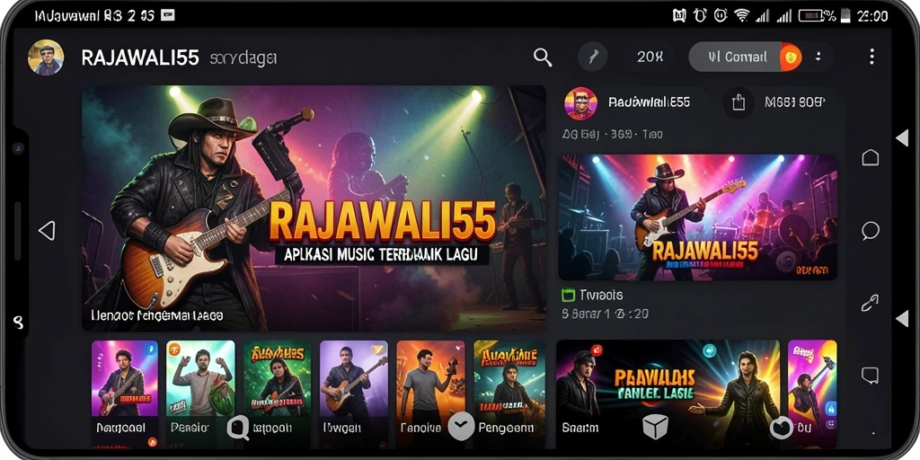 Tampilan gameplay musik yang menarik di RAJAWALI55.