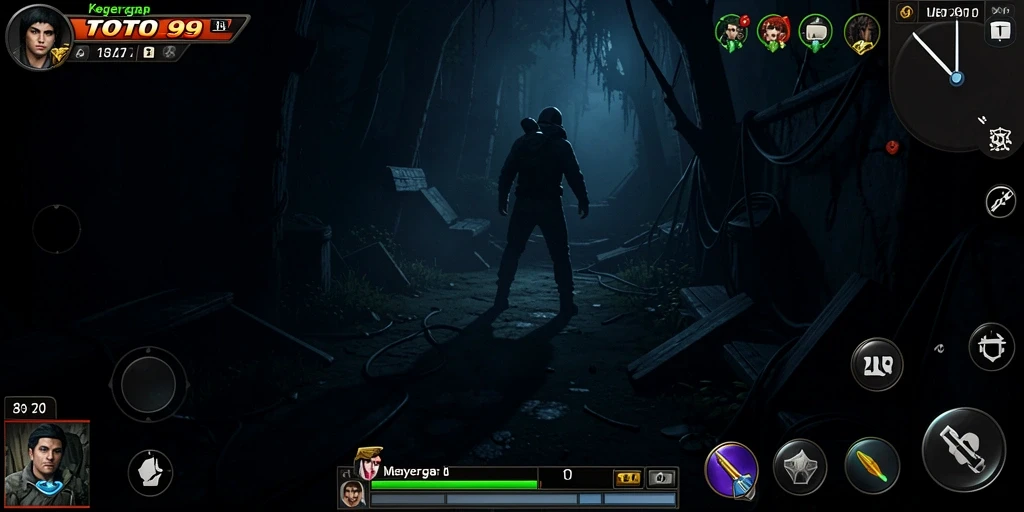 Tangkapan layar menampilkan suasana gelap dan mencekam dari gameplay TOTO99.