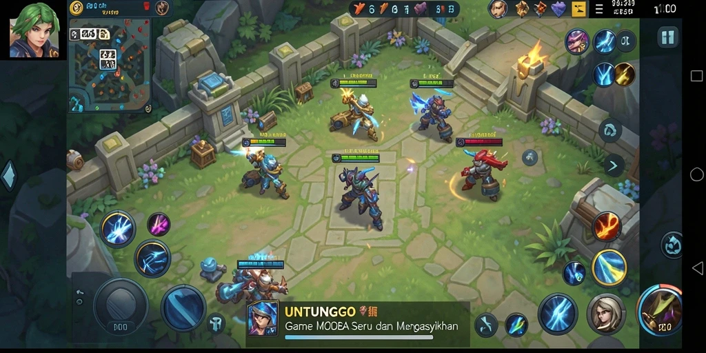 Tampilan gameplay mendebarkan di UNTUNGGO